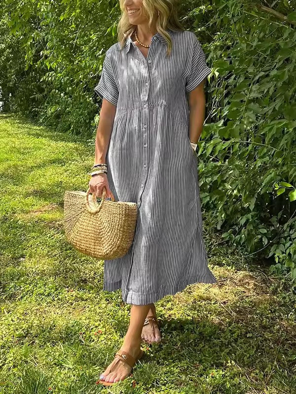 Ishka™ | Gestreepte Hemdjurk