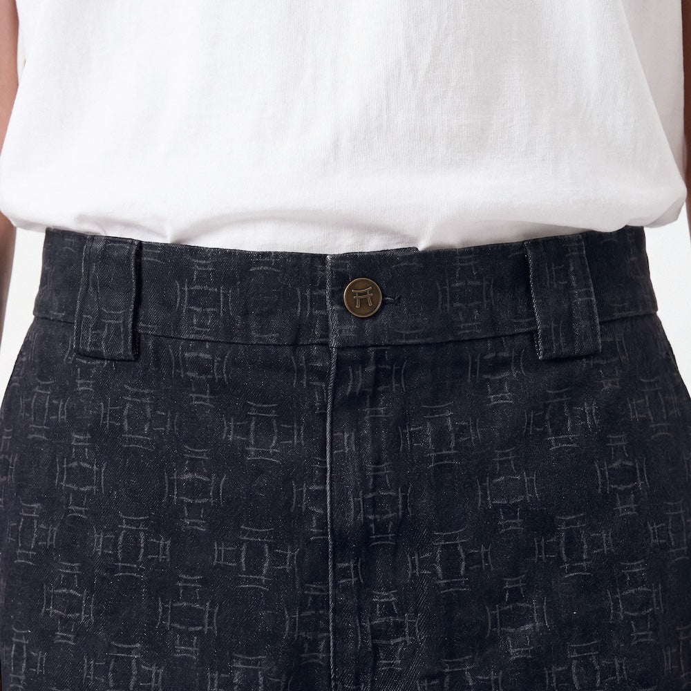 Sashi - Japanse Bermuda met Sashiko Print