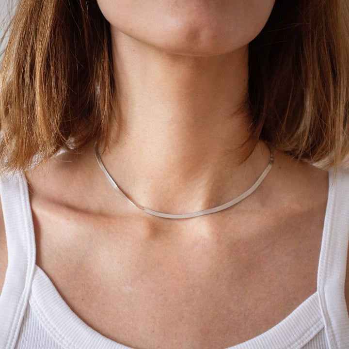Herringbone Ketting van 925 Sterling Zilver