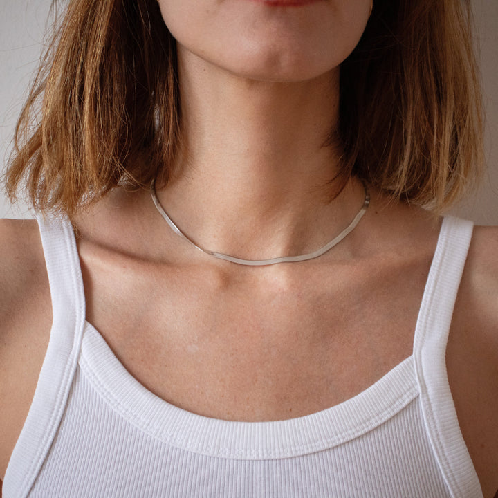 Herringbone Ketting van 925 Sterling Zilver