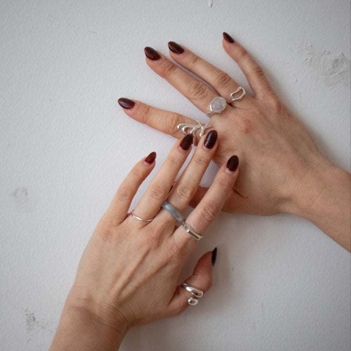 Labradoriet Steen Ring – Ovale Statement Ring van 925 Zilver