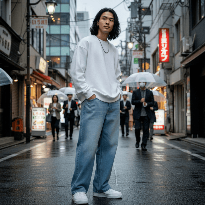 Kami - Japanse baggy denim broek