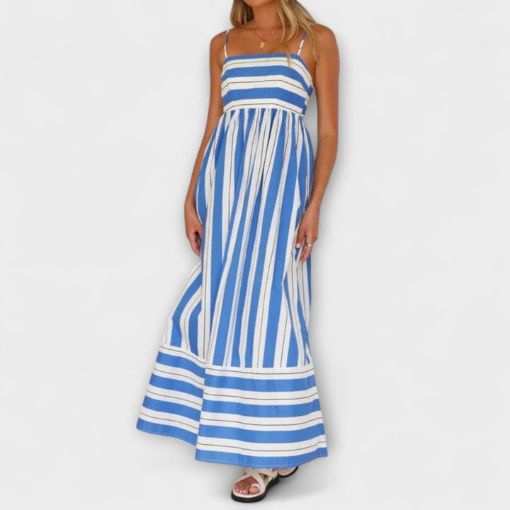 Rosa - Casual Gestreepte Jurk