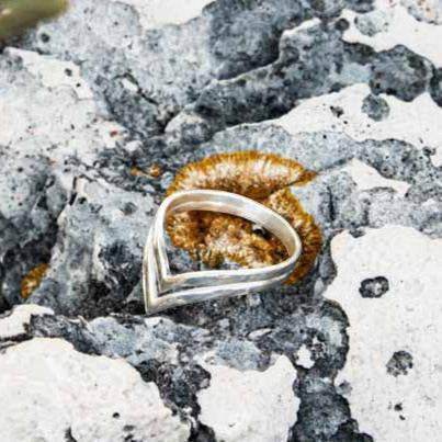 Chevron Ring dubbel Zilver 925 Sterling handgemaakt