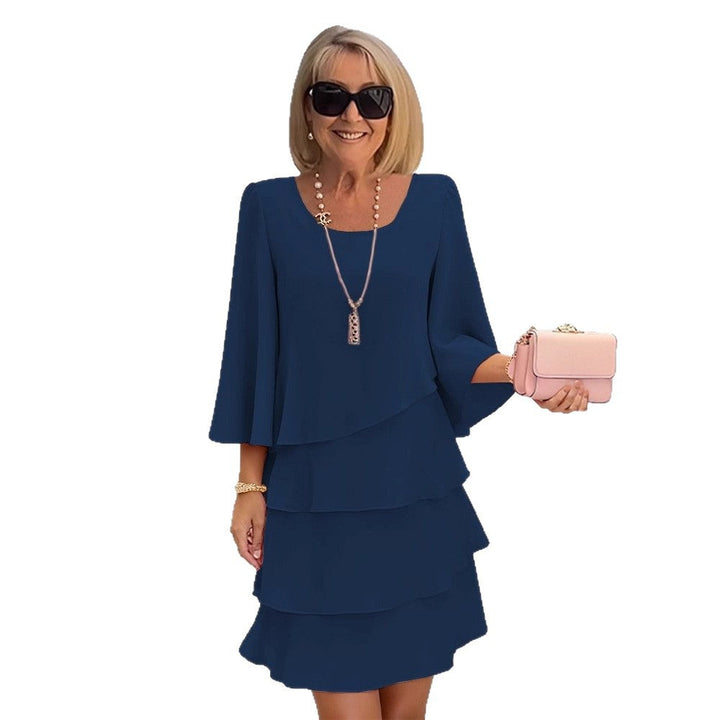 Margaux – Elegante midi-jurk met ruches