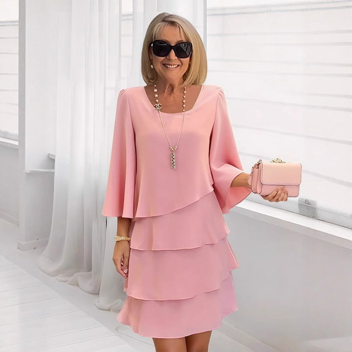 Margaux – Elegante midi-jurk met ruches