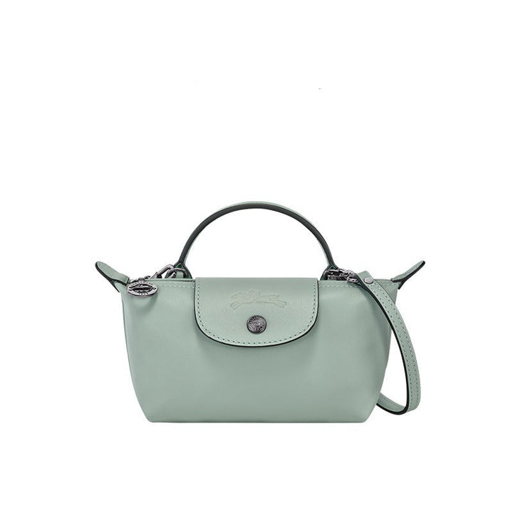 Mini Leren Henkeltasche – Lichtblauw