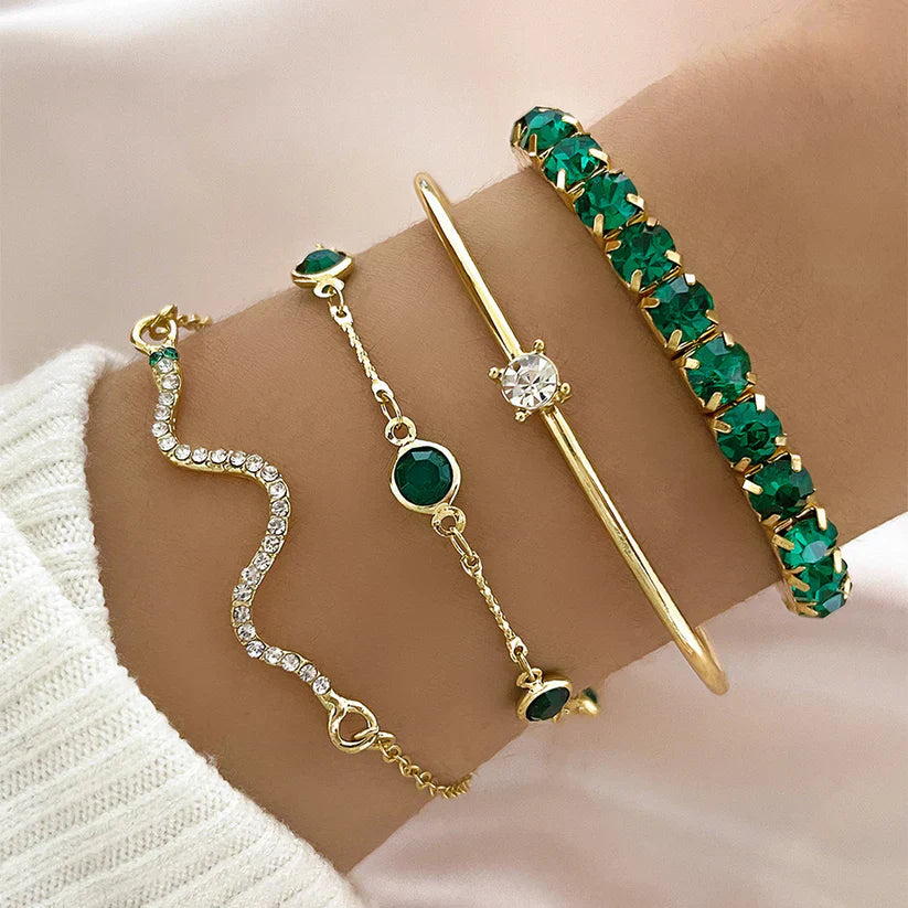 Groene Edelsteen Armbandenset
