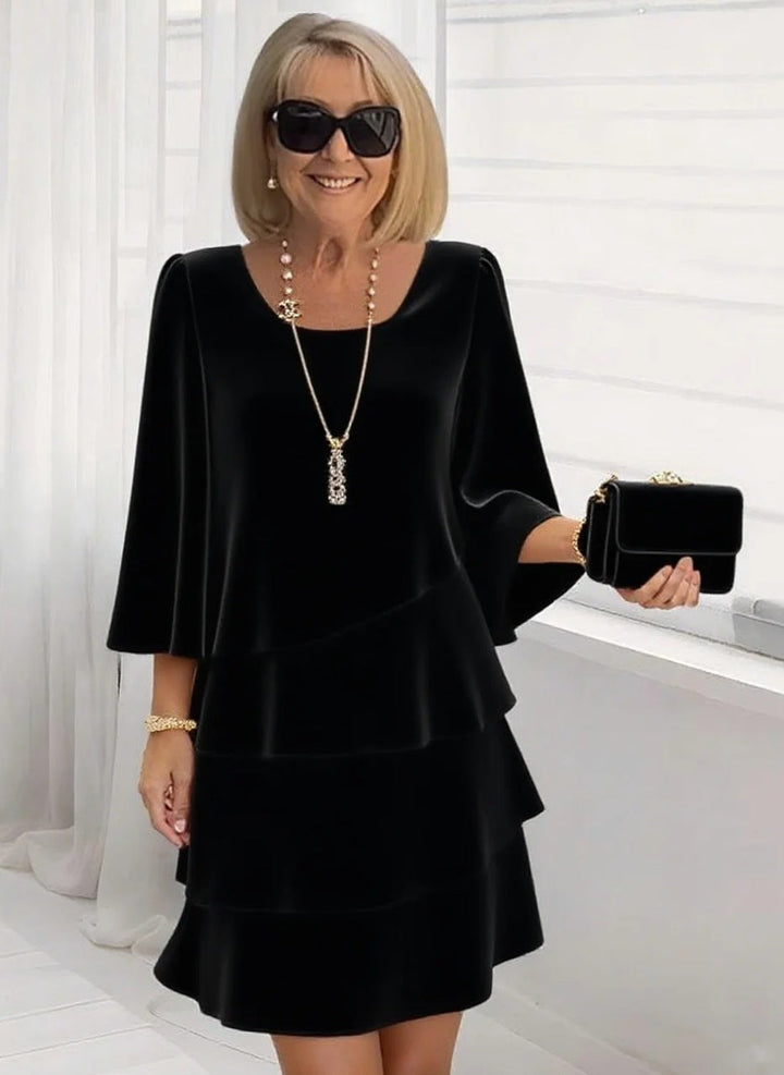 Margaux – Elegante midi-jurk met ruches