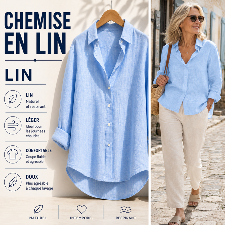 Aurore - Zachte Linnen Blouse