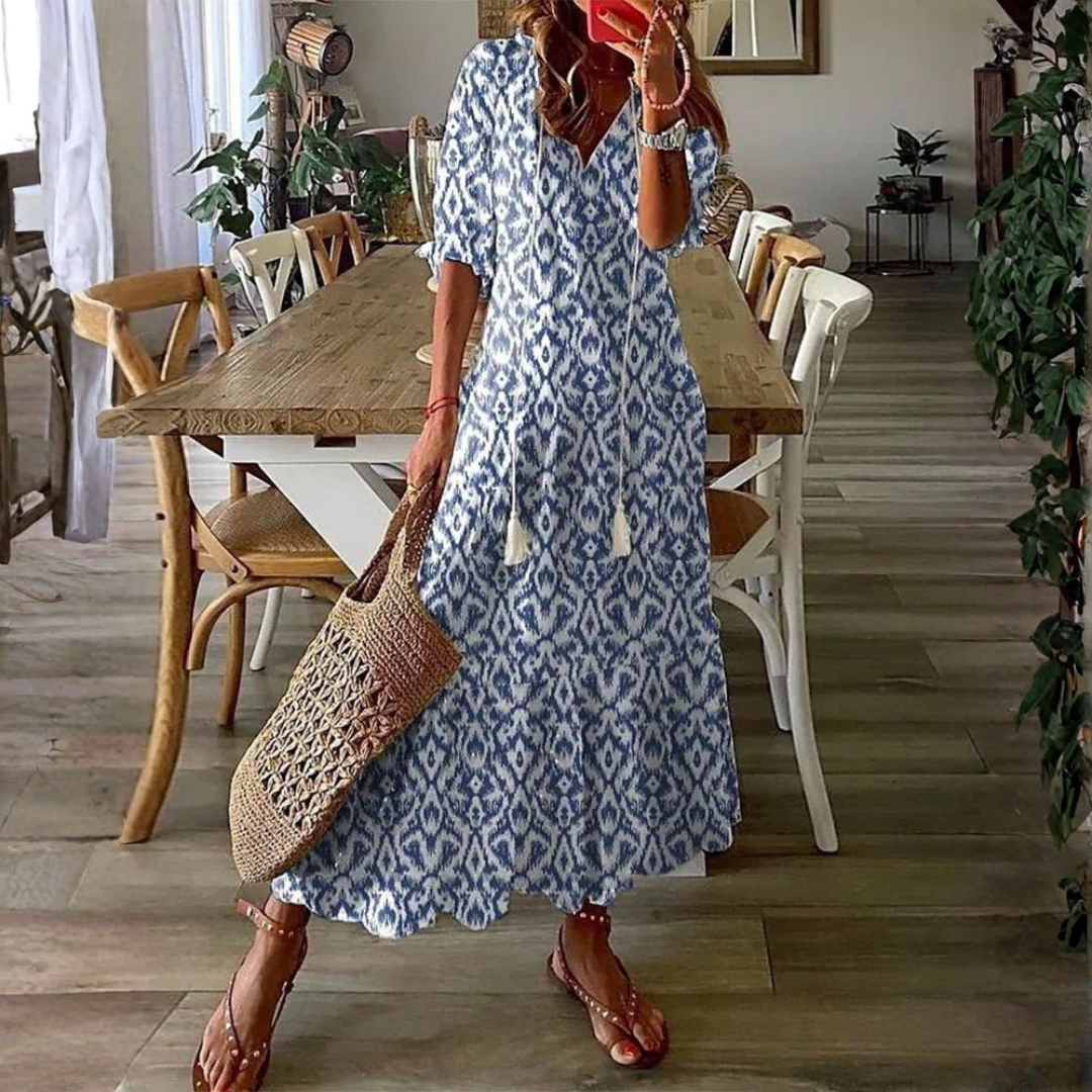 Luna | Boho Stijl Midi Jurk Zonder Inspanning