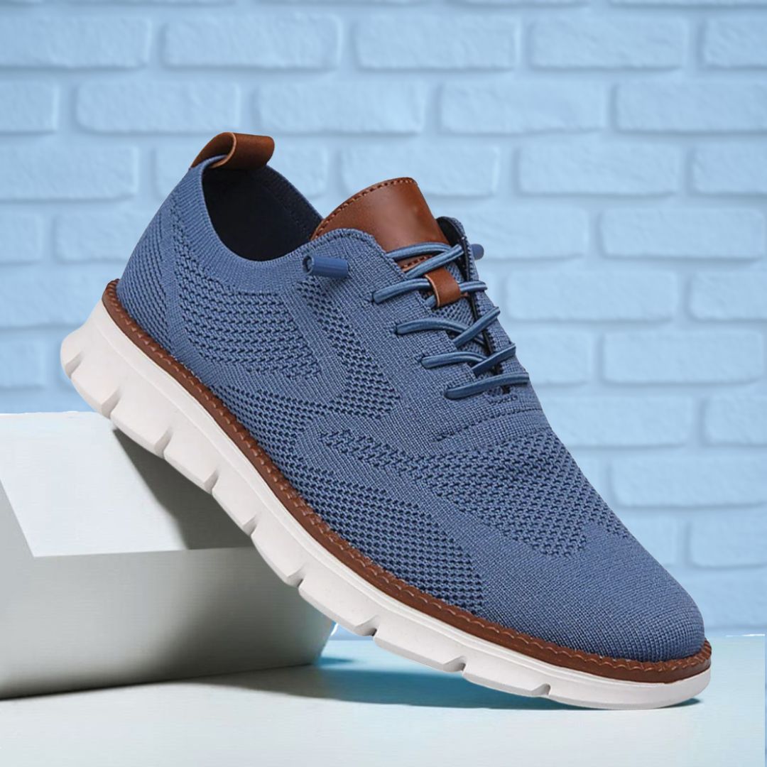 Ultracomfortabele Ademende Schoenen: Blauw-wit