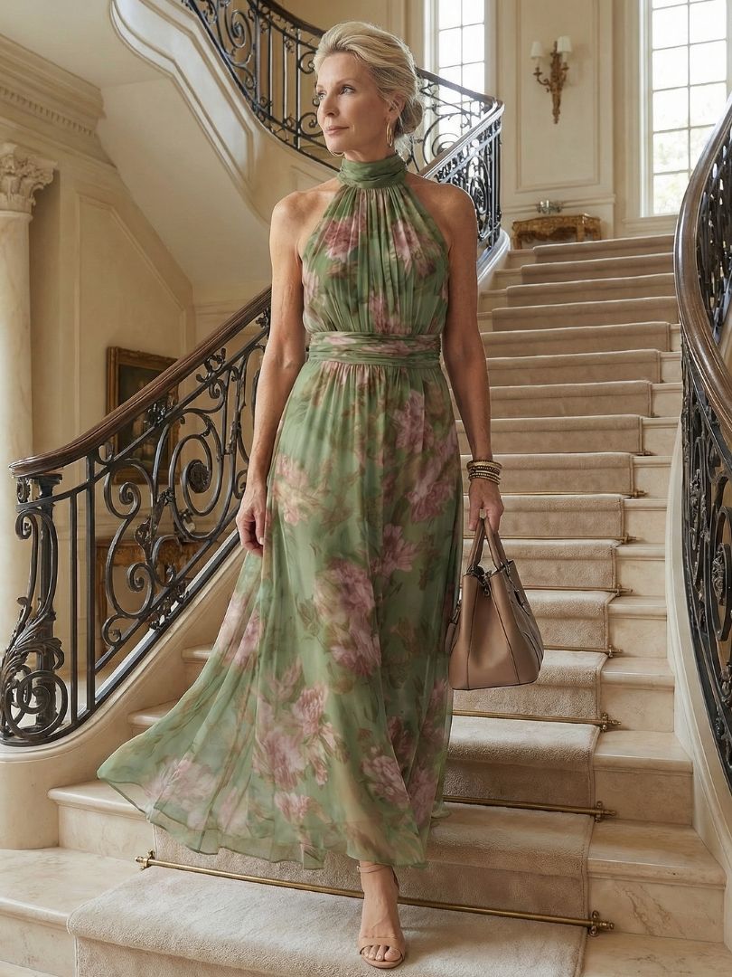 Naomi | Halter Maxi Jurk
