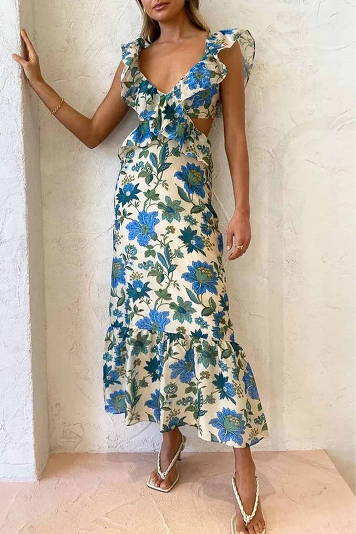 Yafit™ | Bloemenjurk met Volants