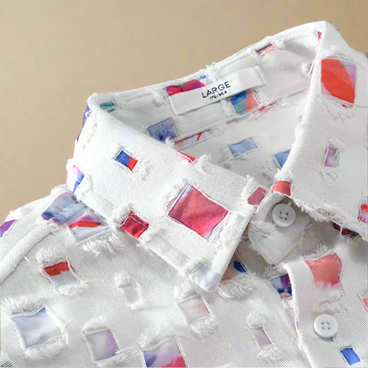 Fernando - Stijlvol Mozaïekprint Shirt