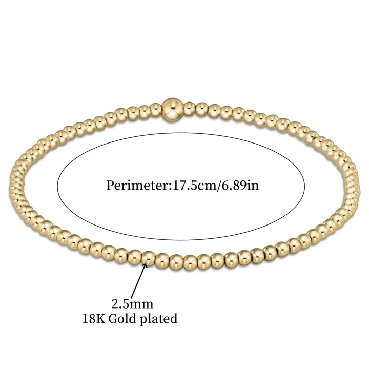 Chique 18K Gouden Turquoise Kralenarmband
