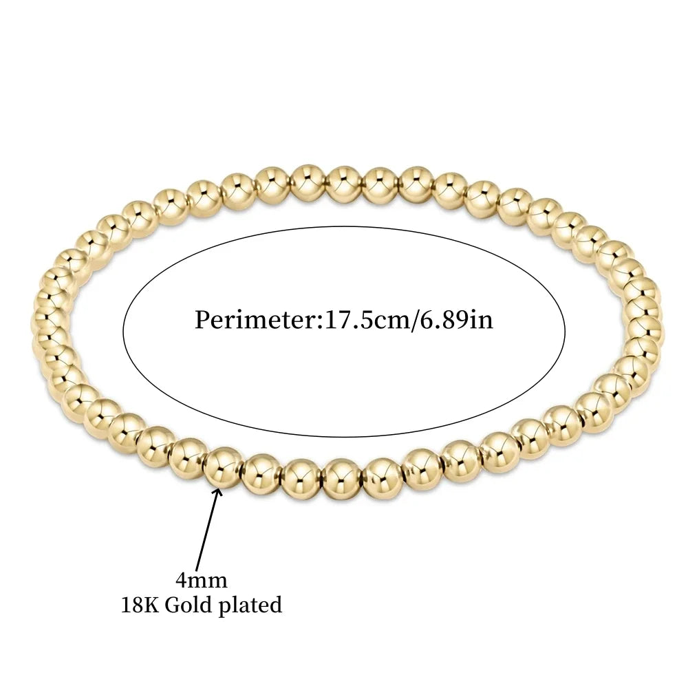 Chique 18K Gouden Turquoise Kralenarmband