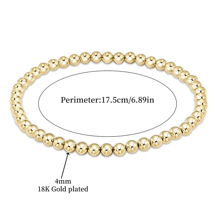 Chique 18K Gouden Turquoise Kralenarmband
