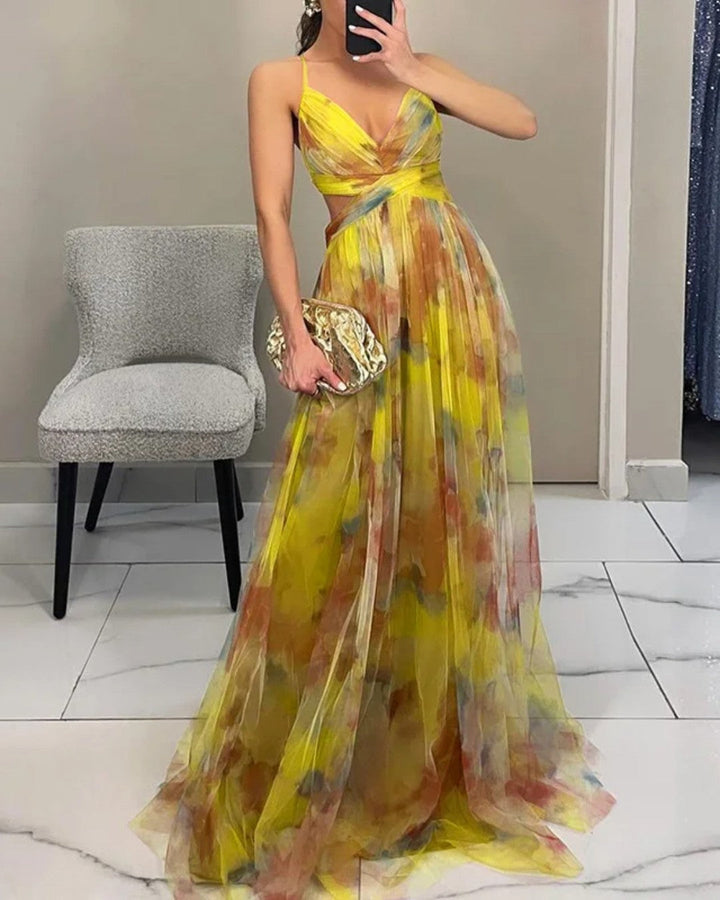 La Scintilla | Maxijurk Elegante Bloemenprint