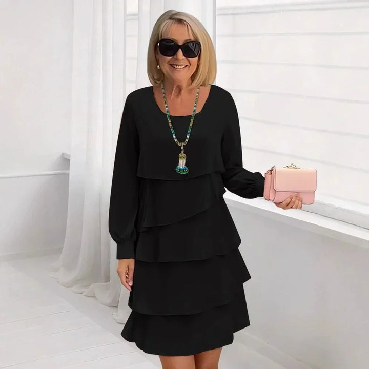 Madeleine – Elegante vloeiende jurk met volants