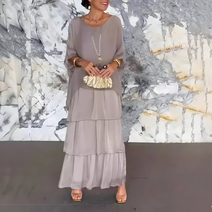 Monique™ | Chiffon Jurk met Tule Rok