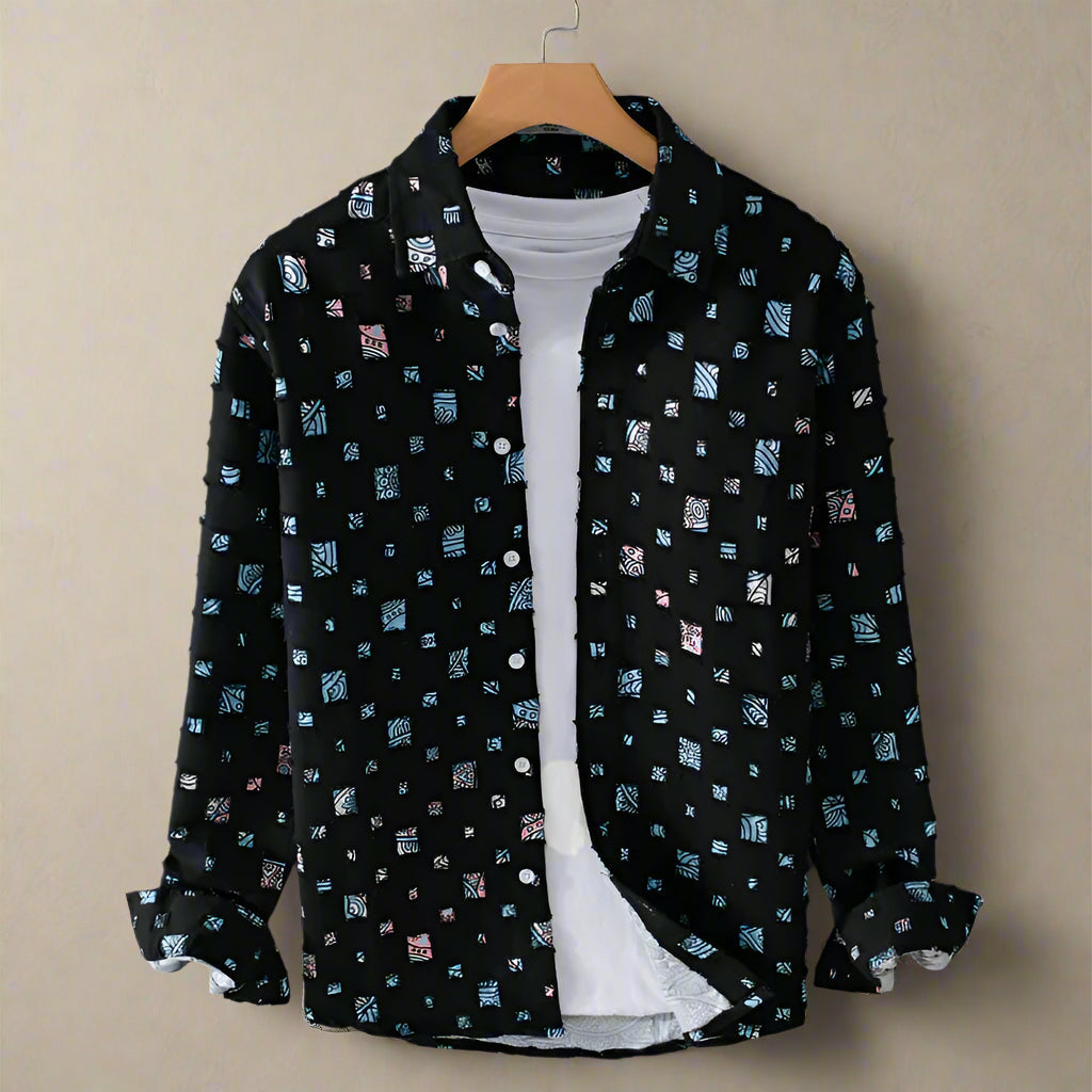Fernando - Stijlvol Mozaïekprint Shirt