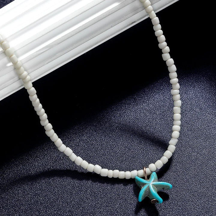 Chique Boheemse Turquoise Zeester Ketting