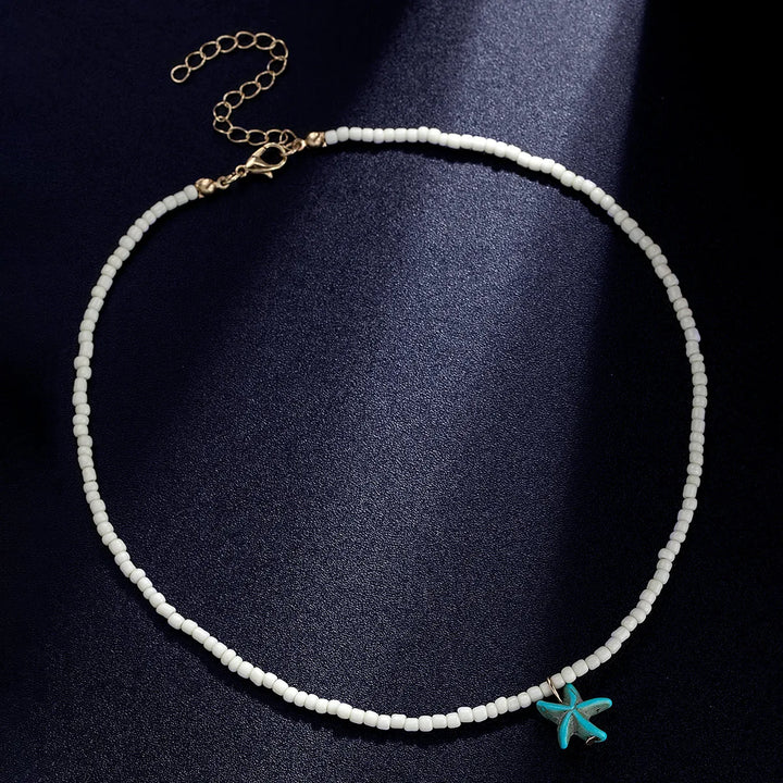 Chique Boheemse Turquoise Zeester Ketting