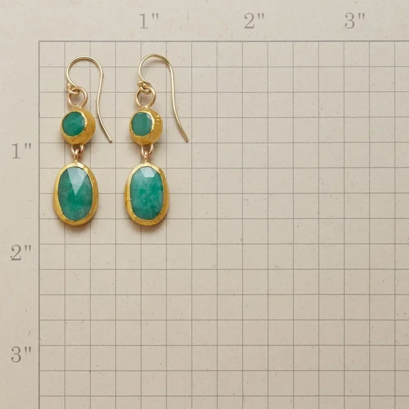 Eenvoudige Turquoise Oorbellen