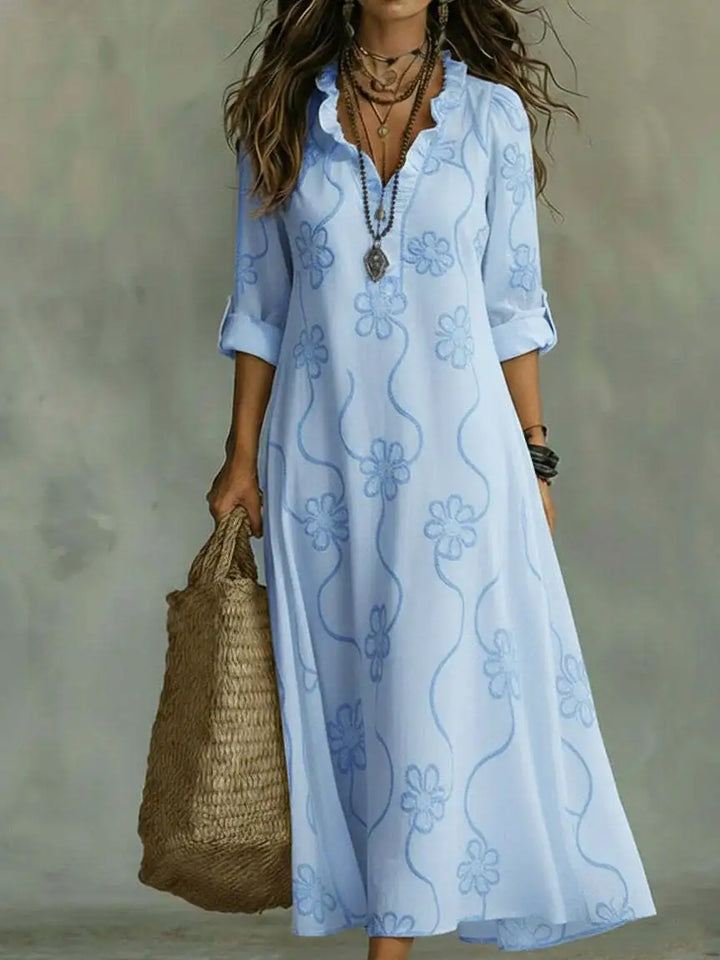 Séverine | Lange zomerbloemenjurk
