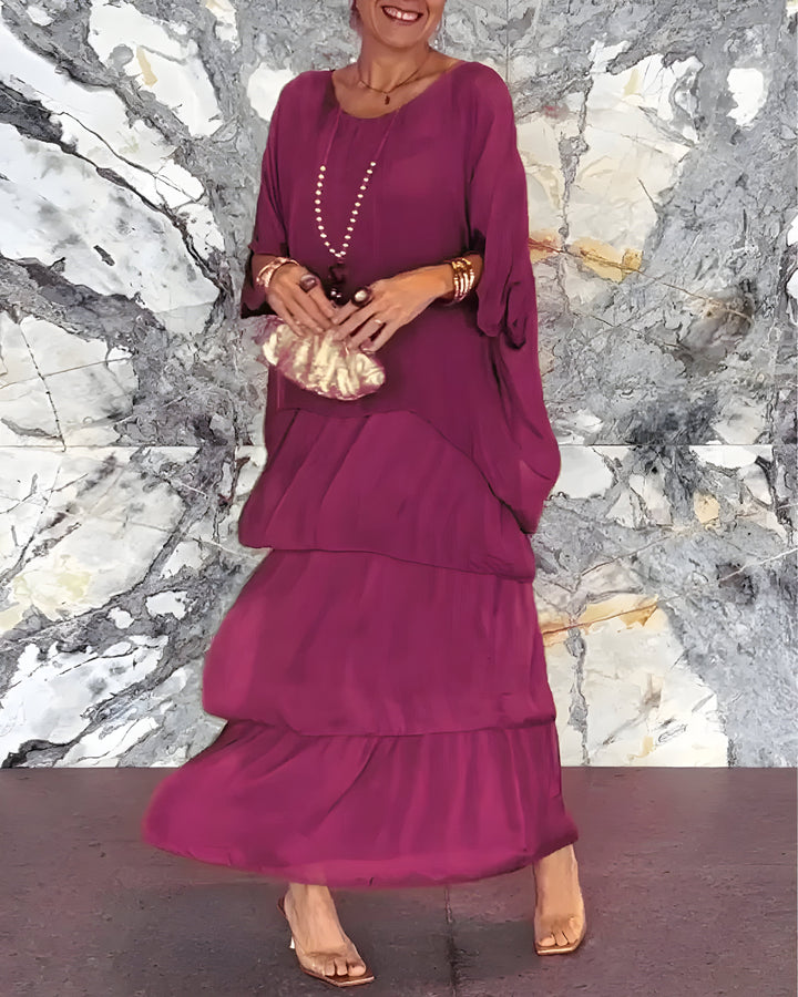 Monique™ | Chiffon Jurk met Tule Rok