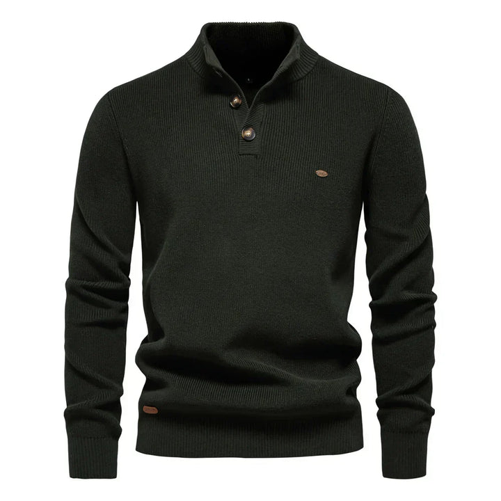 Konrad | Stijlvolle Heren Sweater met Knopontwerp