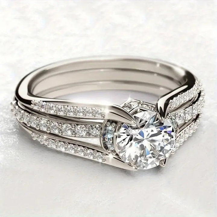 Vintage ring in kristal – Goud, Zilver, Roségoud