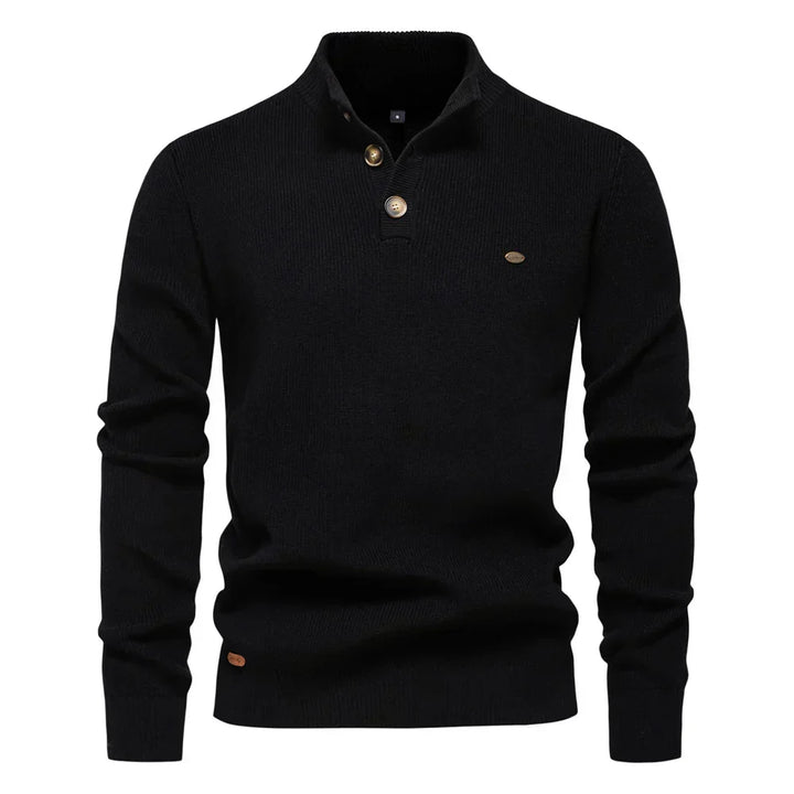 Konrad | Stijlvolle Heren Sweater met Knopontwerp