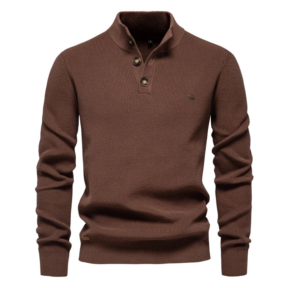 Konrad | Stijlvolle Heren Sweater met Knopontwerp