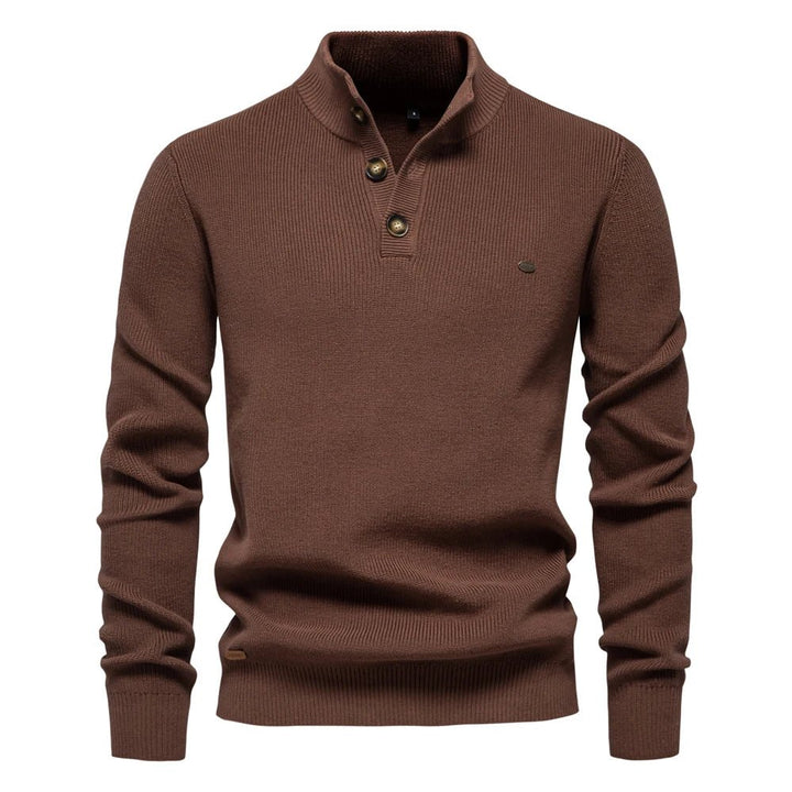 Konrad | Stijlvolle Heren Sweater met Knopontwerp