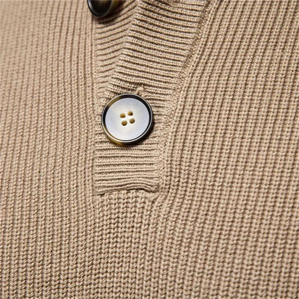 Konrad | Stijlvolle Heren Sweater met Knopontwerp