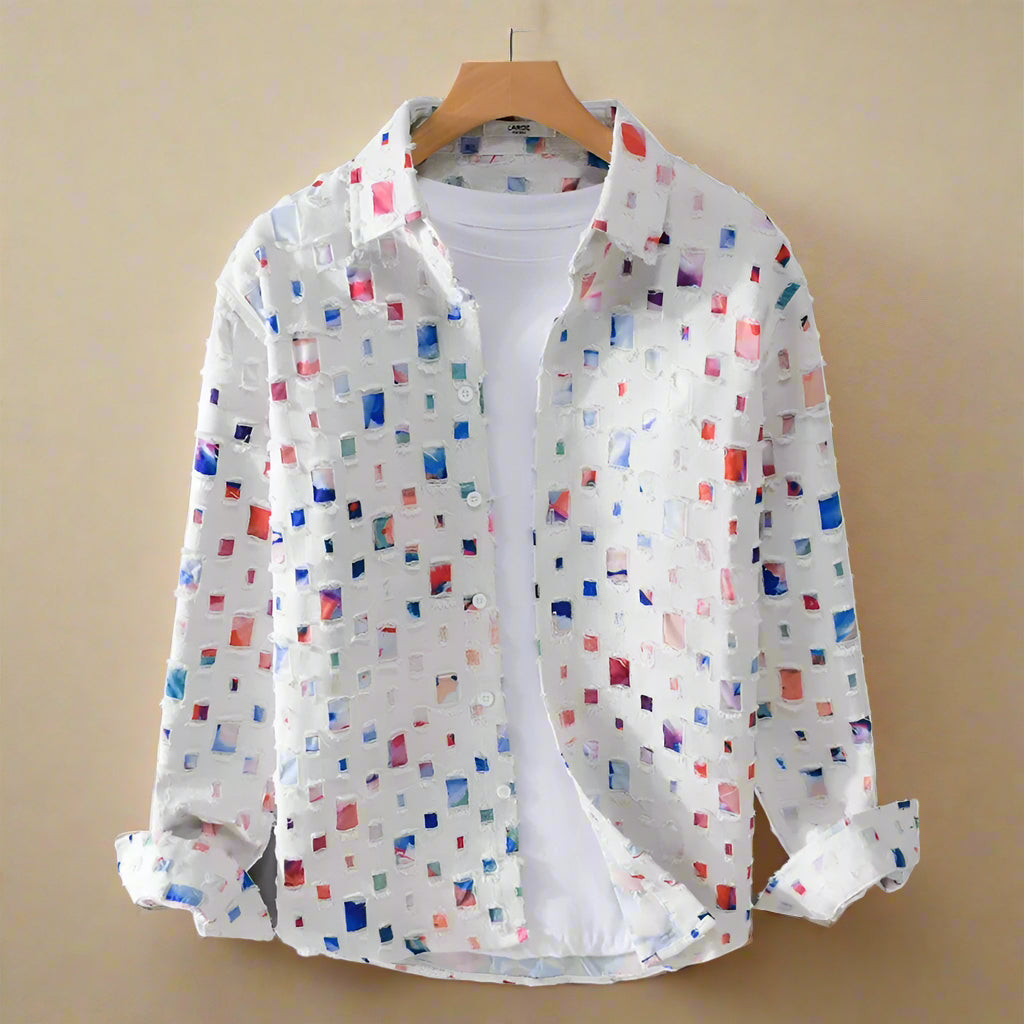 Fernando - Stijlvol Mozaïekprint Shirt