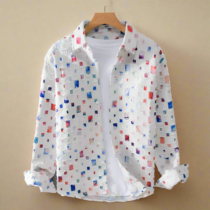Fernando - Stijlvol Mozaïekprint Shirt