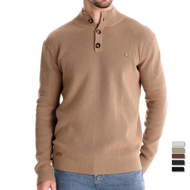 Konrad | Stijlvolle Heren Sweater met Knopontwerp