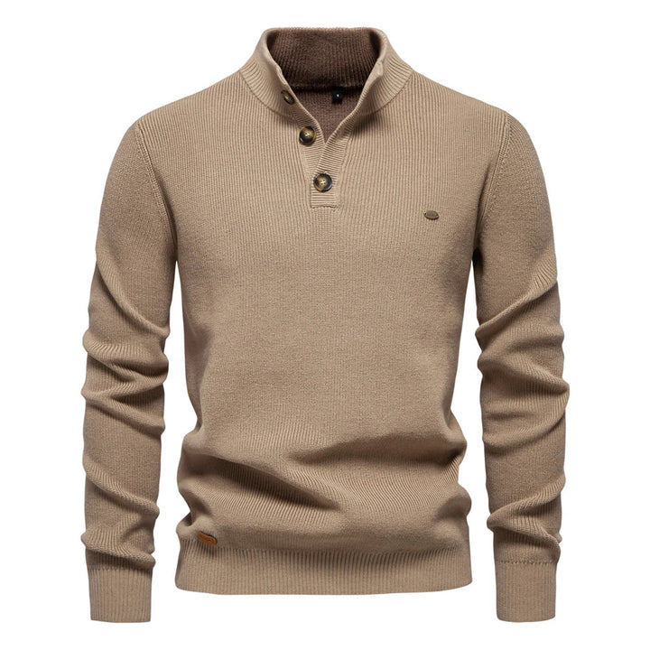 Konrad | Stijlvolle Heren Sweater met Knopontwerp