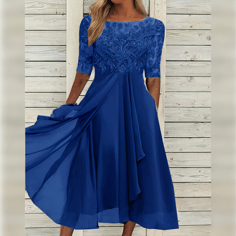 Harper™ | Elegante midi-jurk van kant