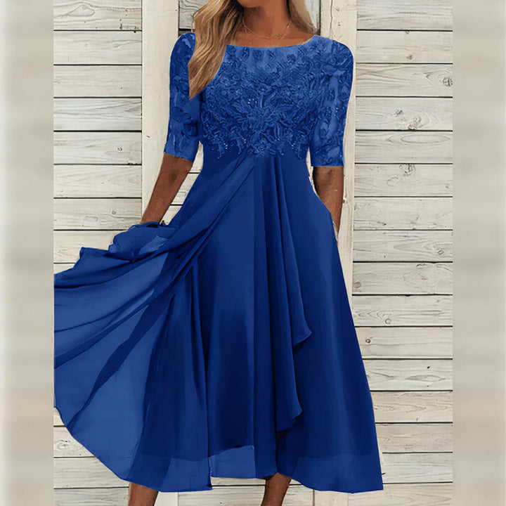 Harper™ | Elegante midi-jurk van kant