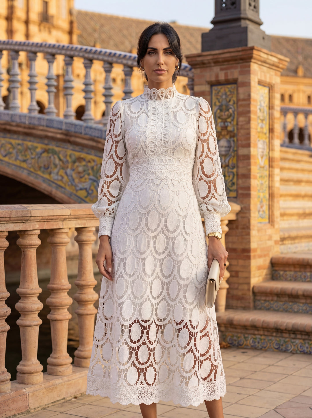 Carmona | Lente kant jurk