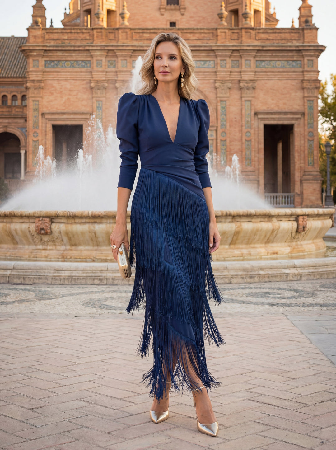 Salvia | Fringe Jurk