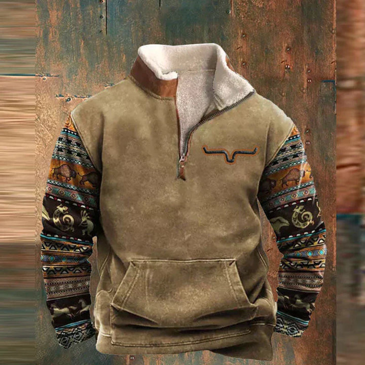James™ - Vintage Comfortabele Pullover Rits
