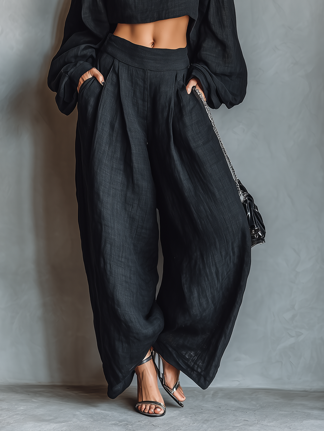 Tess™ | Set met blote schouders en brede broek