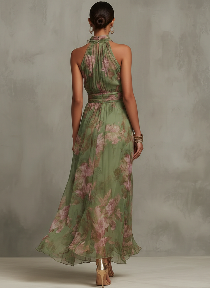 La Scintilla | Elegante Lange Bloemenjurk Élise