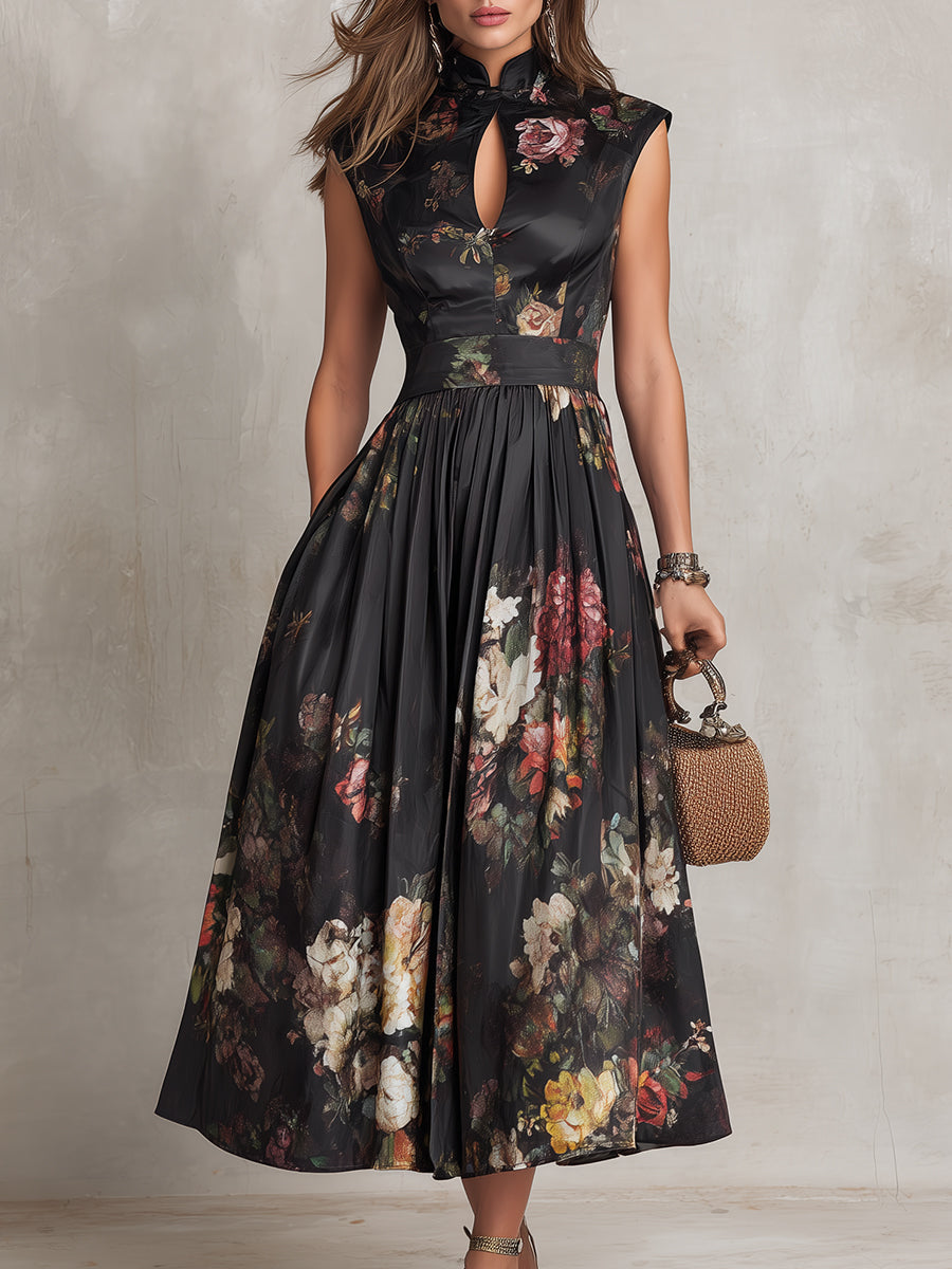Sienna • Midi-jurk met bloemenprint