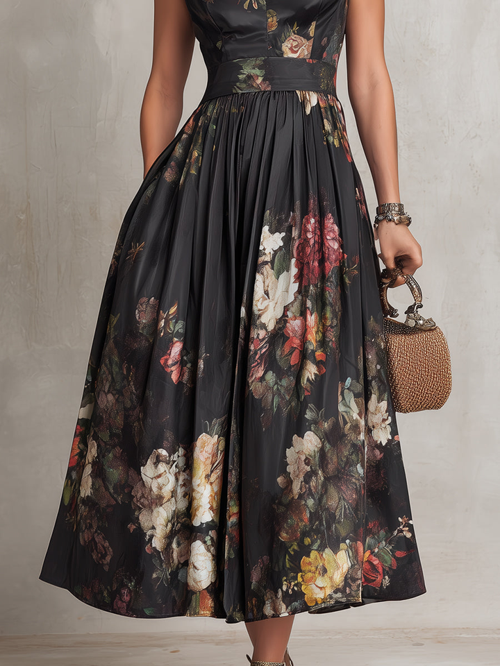 Sienna • Midi-jurk met bloemenprint